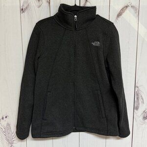 The North Face Women’s L Crescent Full Zip Fleece Jacket Dark Gray EUC